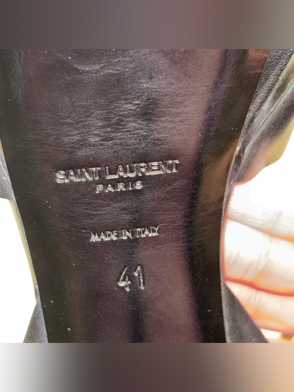 Saint Laurent | Tribute Platform Sandals Black Leather | EU 41 - Picture 14 of 16
